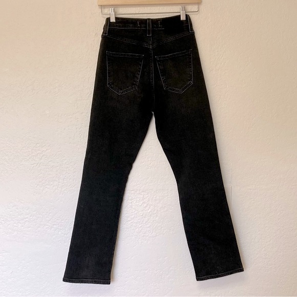 AMO Chloe Crop with Piping Black Natural Wash Jeans, Size 25 - Picture 5 of 10